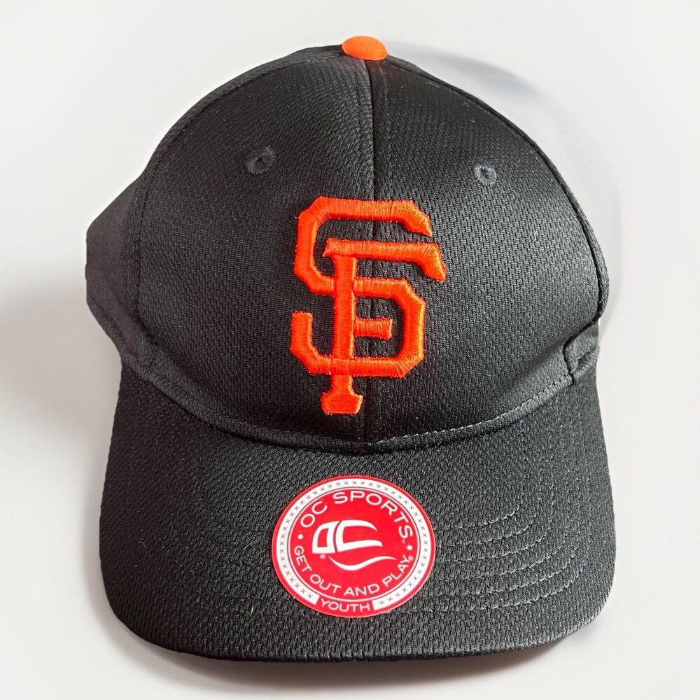 OC Sports Boy's Strapback Hat Black Embroidered San Francisco Giants Logo Youth